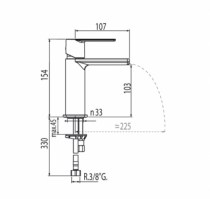 TRESGRIFERIA LOFT MONOMANDO LAVABO